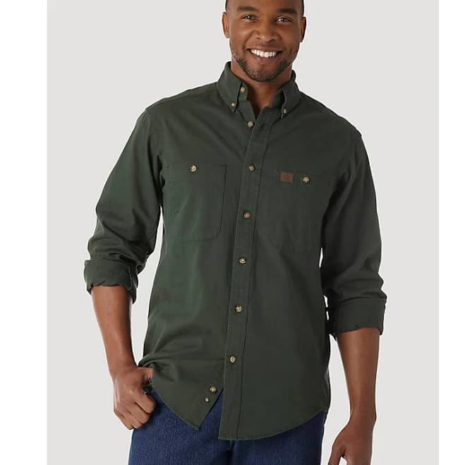 Wrangler Men's Riggs Workwear Long Sleeve Twill Work Shirt