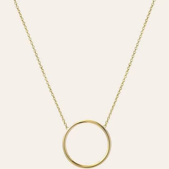 Zoe Lev 14K Gold Circle Necklace