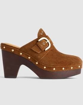 Madewell Wes Buckle-Strap Suede Clog