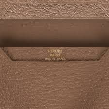 Hermes Bearn Compact Wallet Etoupe Chevre Gold Hardware