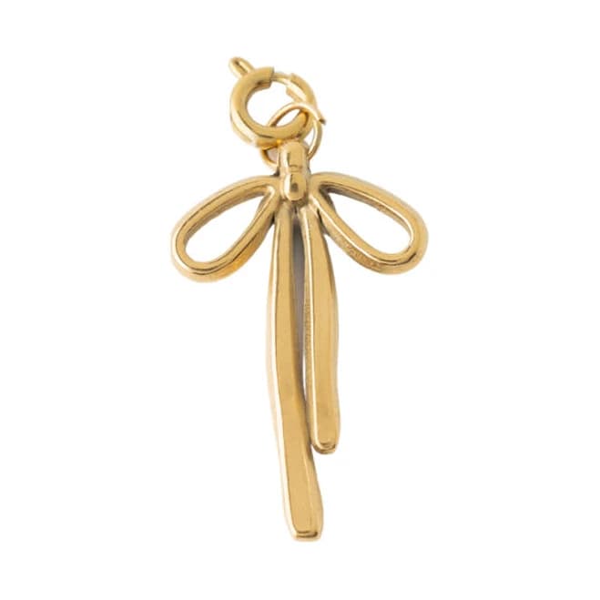 Lolos 18K Gold-Plated Stainless Steel Signature Bow Charm