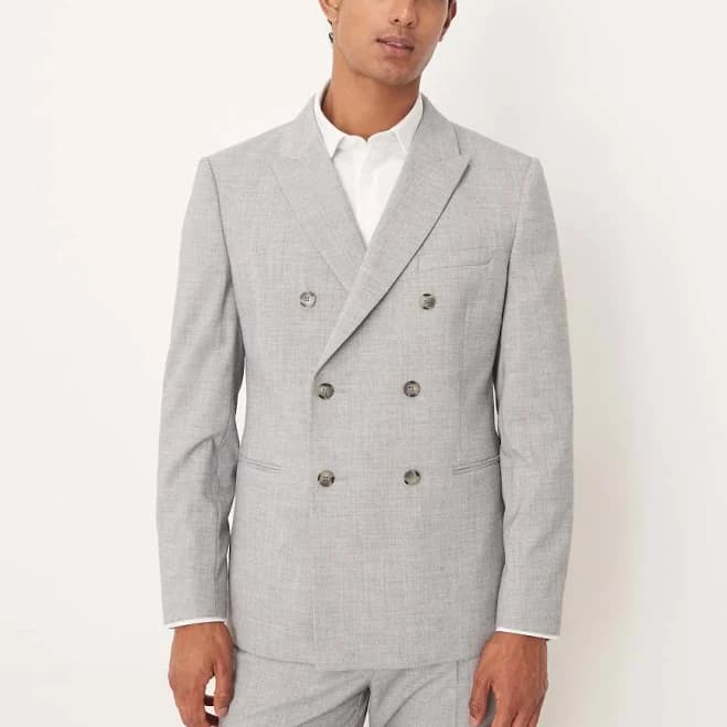 ASOS Double Breasted Slim Suit Jacket
