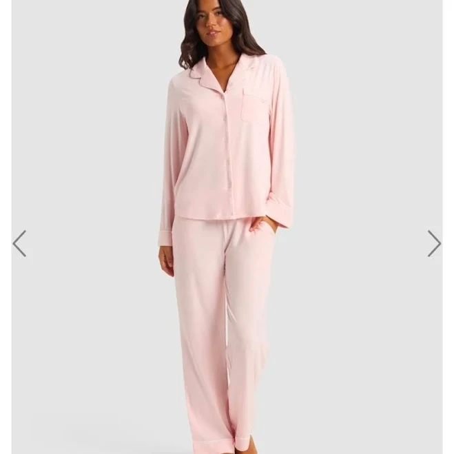 Women's cozy earth Bamboo Stretch-Knit Long Sleeve Pajama Set