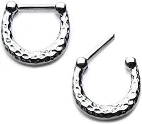 Hammered Stainless Steel Septum Clicker
