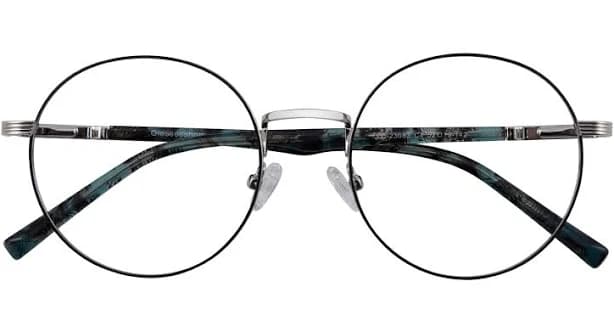 Round Black Blue Light Glasses - FM1634 Frederic