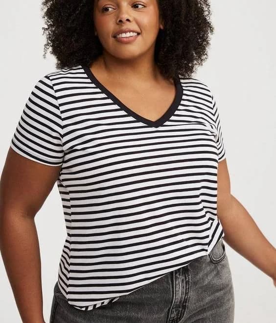 Girlfriend Signature Jersey Vneck Tee