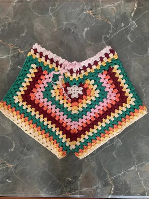 GlowbySely Colorful Crochet Shorts