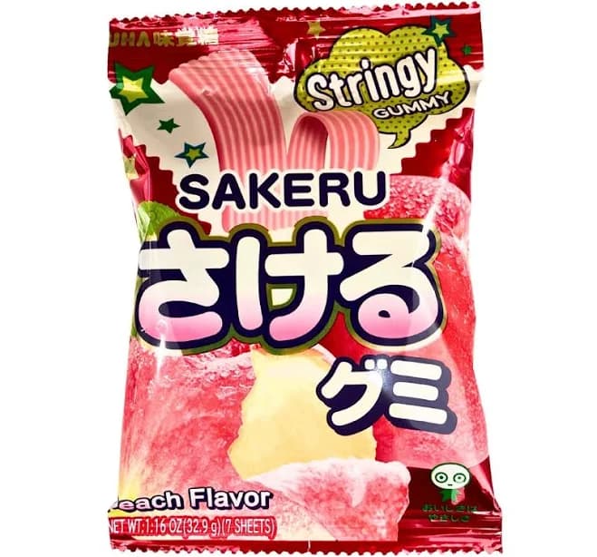 Sakeru Peach Stringy Gummy