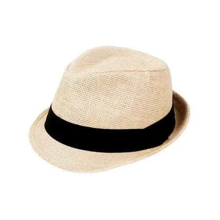 Simplicity Men's Classic Natural Straw Fedora Hat