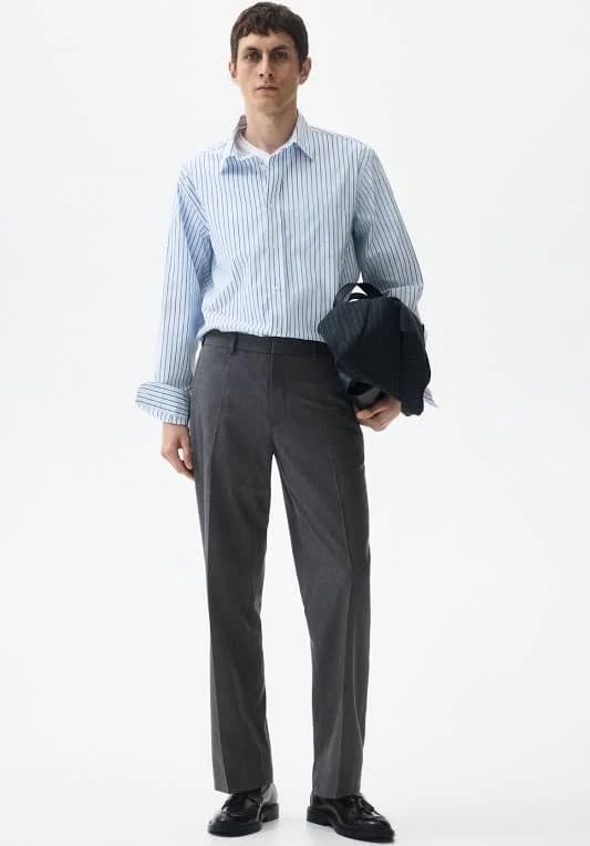 H&M Men's Regular-Fit Tailored Pants