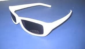 Square Rocker sunglasses white frame dark tinted lenses motorcycle sun glasses