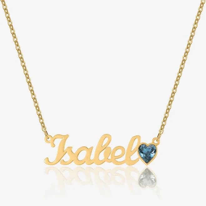DORADO Birthstone Name Necklace Gold