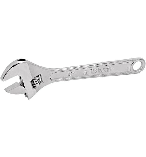 Pittsburgh Steel Adjustable Wrench 10 in.