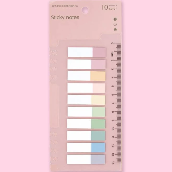 Tag Sticky Notes with Ruler (Set of 10)