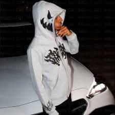 Oversized Gothic Zip Up Hoodie - Retro Y2K Spider Web Sweatshirt - Shop Now! from Dhgate Mens Hoodies & Sweatshirts - price 86.21