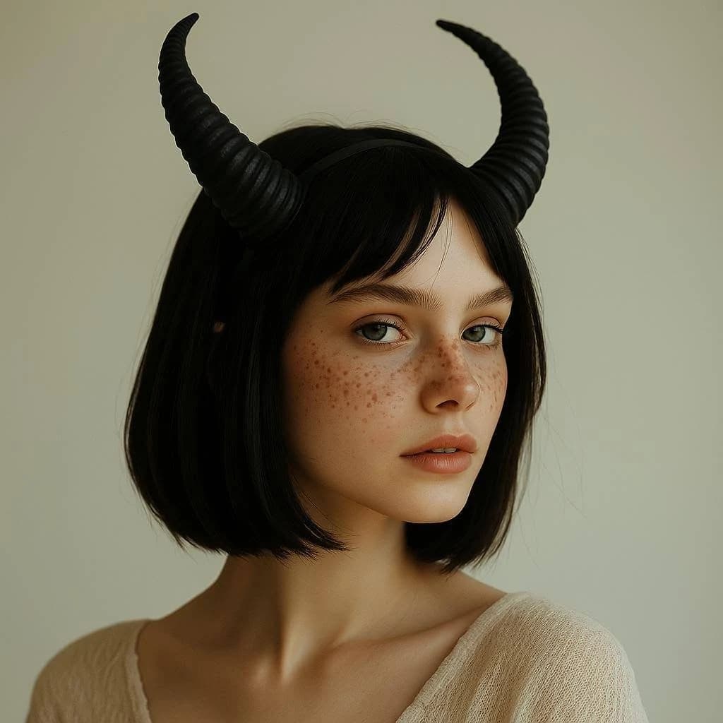 Gothic Subtle Demon Horns Headpiece