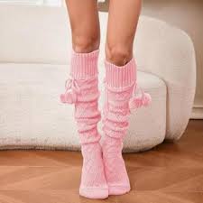 Velvet Pink Women's Fashion Socks, Slouchy | Mercari