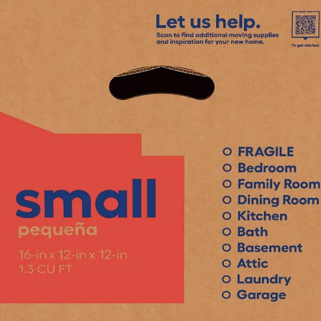 Lowe's Classic Small Cardboard Moving Box 83471