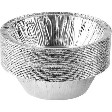 Plasticpro 6 Inch Round Disposable Aluminum Foil Baking Pans