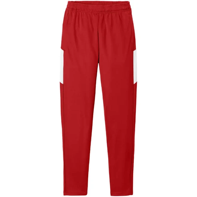 Sport-Tek Men's Travel Pants in Red/White, Size: Small, Polyester