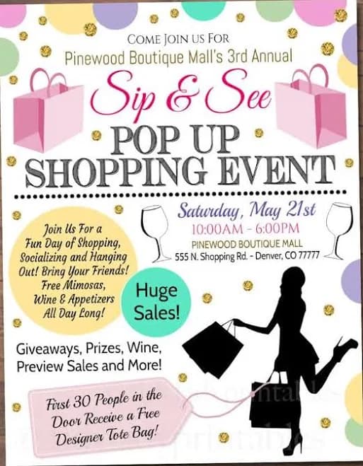 Pop Up Shop Event Flyer Template | TidyLady Printables