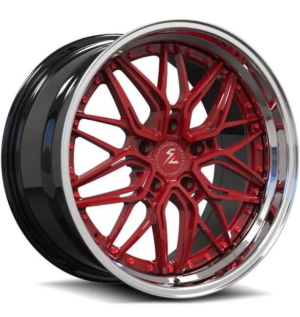 SD-01S Custom Deep Step Lip Forged Black Wheels