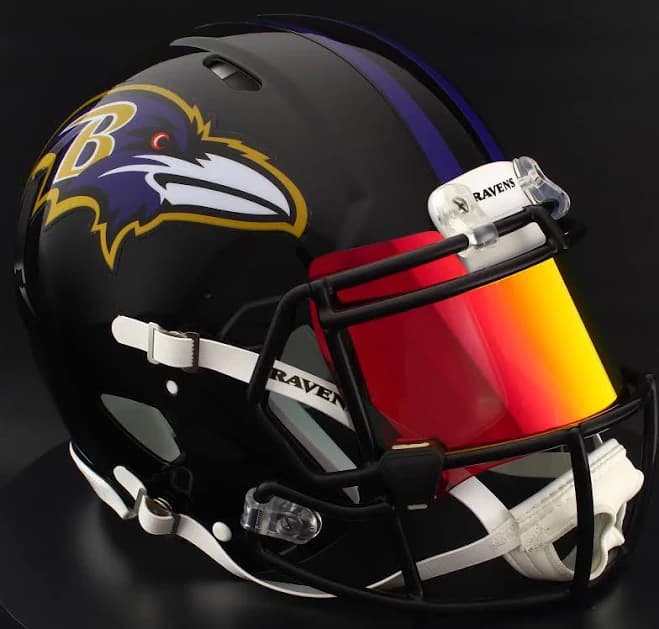 Baltimore Ravens NFL Riddell Speed Full Size Replica Football Helmet with Customizable Visor!