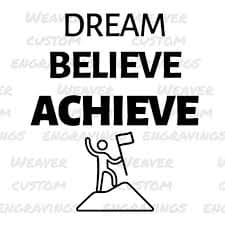 Dream Believe Achieve Inspirational Quote SVG PNG | Digital Download Design | Popular Motivational Quote | Believe in Yourself - Etsy