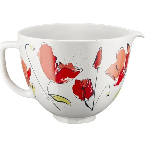 KitchenAid 5 Quart Poppy Ceramic Bowl