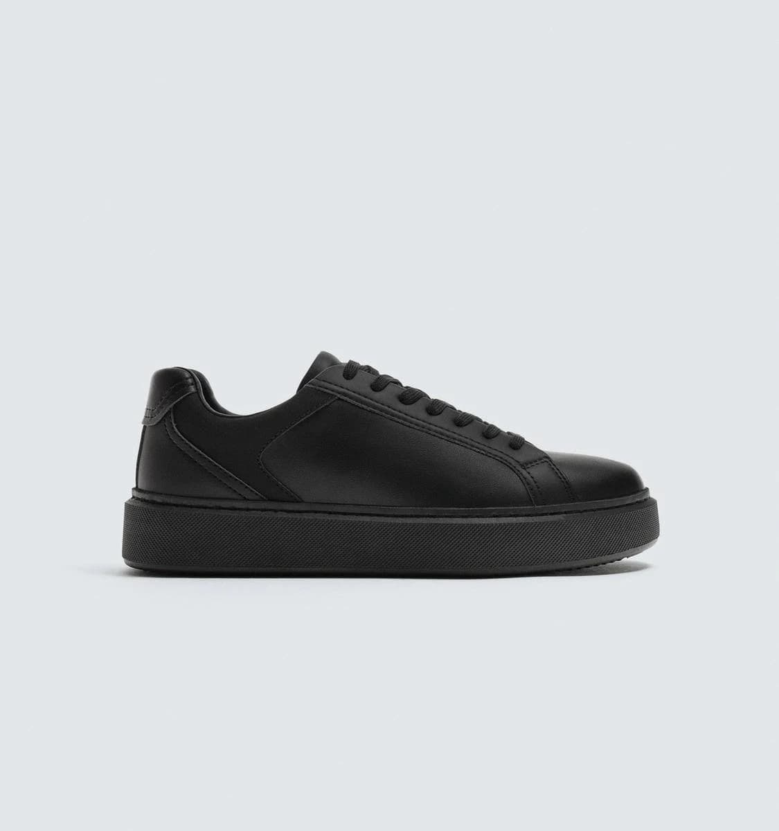 Zara Men's Monochrome Thick-Soled Sneakers