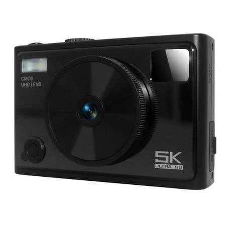 5k Digital Camera for Photography Compact Digital Camera Front and Rear Dual Lens Camera Autofocus Selfie Camera Black