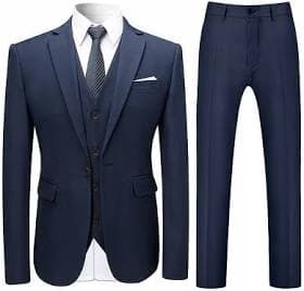 Men's Classic Fit 3 Piece Dress Suit