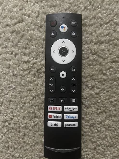 Black Remote Control With Netflix, Prime Video, Youtube Shortcut