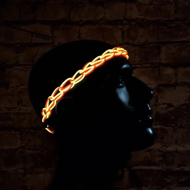 Light-Up Glow El Wire Headband