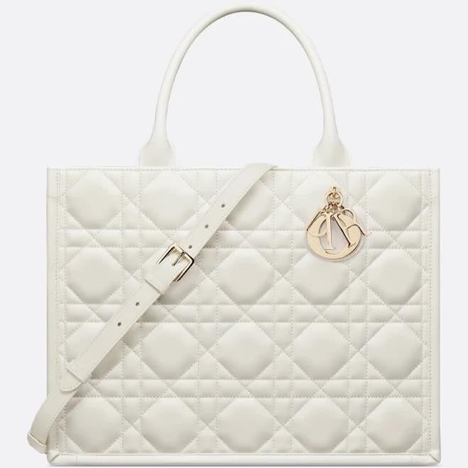 Dior Women's Medium Dior Book Tote in Macrocannage Calfskin