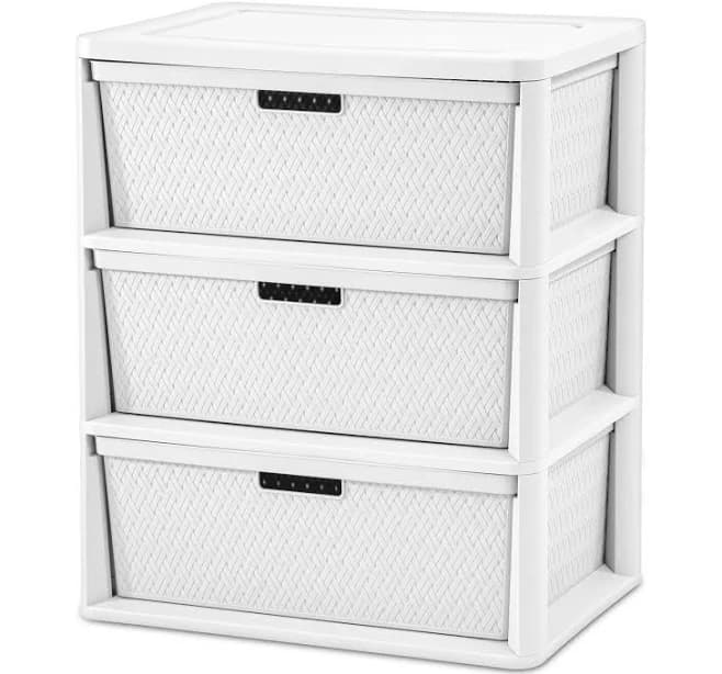 Sterilite Wide 3 Drawer Tower