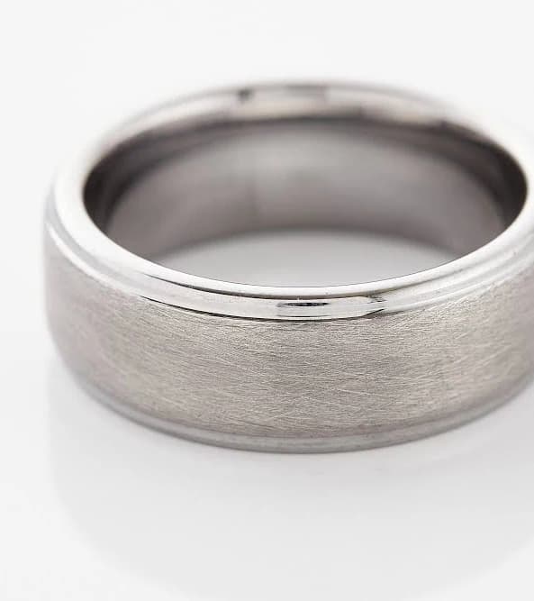 Nominal Tungsten Silver Textured Band