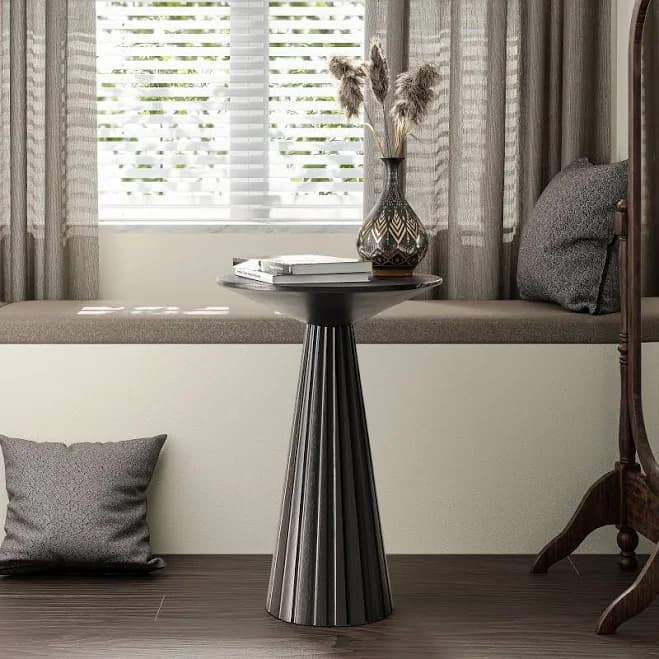 COZAYH Pedestal Small Drink Table Round Martini Table Wood Plant Stand End Table for Small Space Living Room