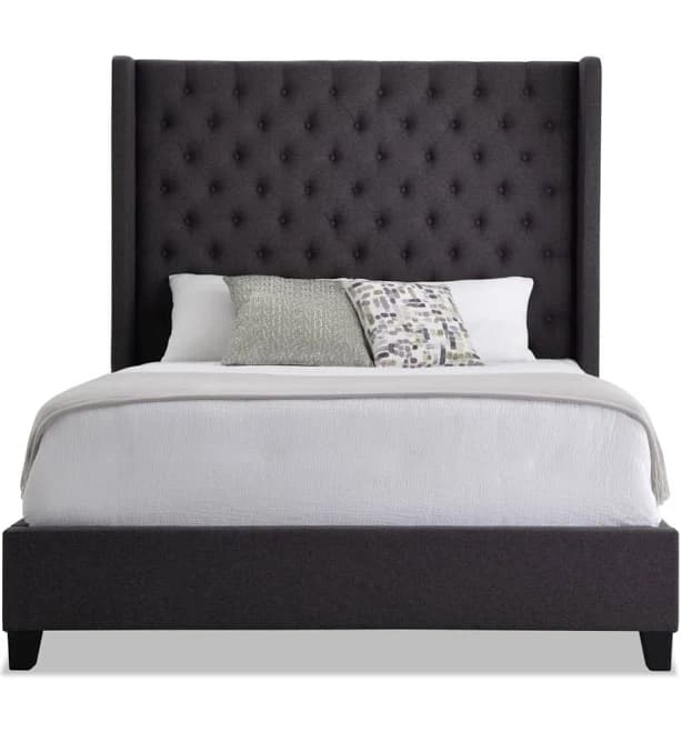 Emerson King Upholstered Panel Bed Transitional Upholstered Beds Polyester by Bob's Discount Furniture