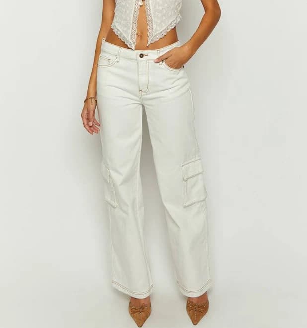 Beginning Boutique Exclusive Kieran Denim Cargo Pants