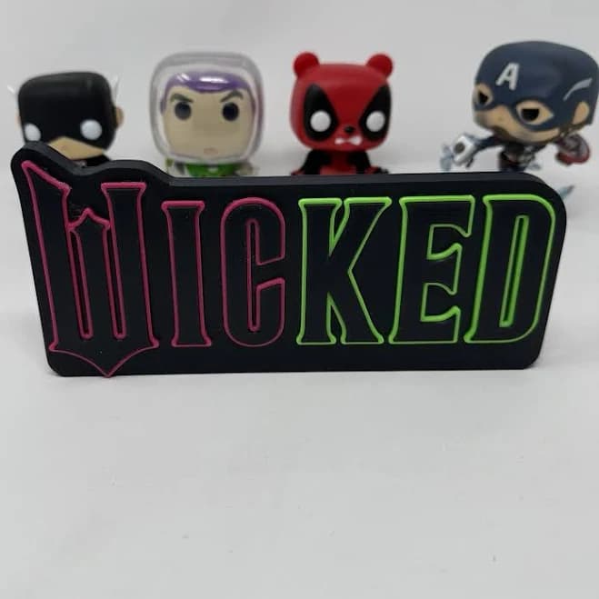 3d Printed Wicked Movie Logo Fansign For Movie Fans And Collectible
