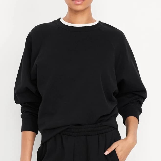 old navy Women's Oversized Raglan Sweatshirt
