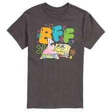 Men's Spongebob Squarepants Bff Patrick Short Sleeve Graphic T-Shirt - Charcoal - Medium : Target