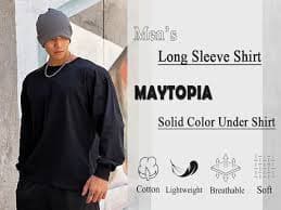 Amazon.com: maytopia Mens Long Sleeve T-Shirt Loose Fit Crew Neck Cotton Tee Gym Athletic Workout Shirt (US, Alpha, Small, Regular, Regular, Green) : Clothing, Shoes & Jewelry