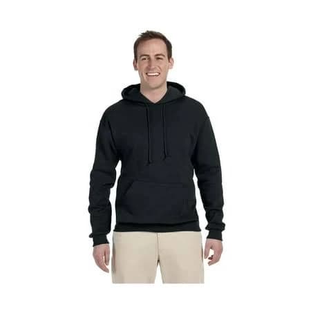 Jerzees Men's Drawstring Pouch Pocket Hooded Sweatshirt, Style 996m, Size: Small, Black