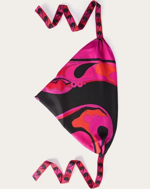 Pucci Orchidee Print Silk Twill Bandana