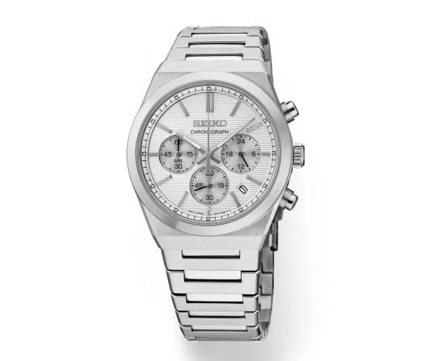 Seiko Sport Chronograph Quartz Silver Dial Men'S Watch