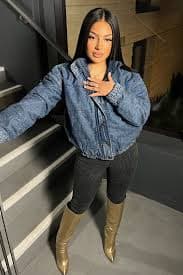 Basic Denim Puffer Jacket - Medium Blue Wash | Fashion Nova