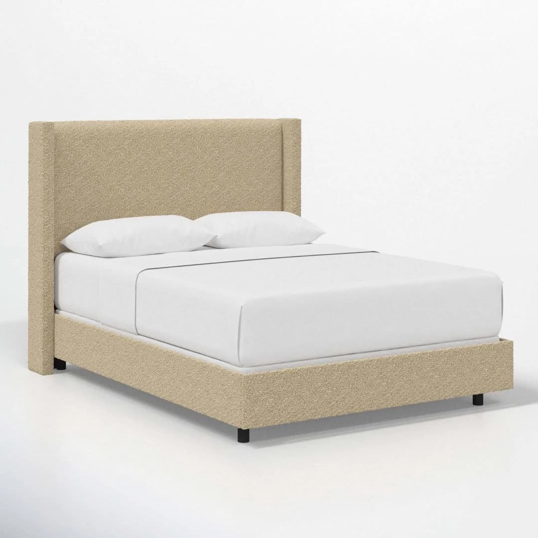 Joss & Main Hanson Upholstered Wingback Bed