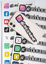 Amazon.com: Custom Social Media Vinyl Stickers - Personalized Username Sticker - Social Media Car Window Vinyl Decal Sticker - Customized Name Username Logo : Tools & Home Improvement
